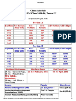 Class Schedule MBA RM Class 2014 16, Term III: Section-A