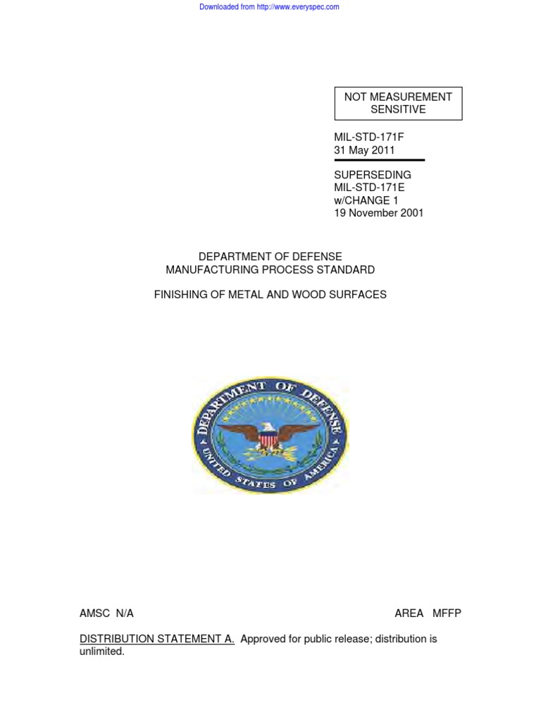 MIL-STD-171F: Metal Finishing Standards | PDF | Corrosion | Metals