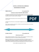 Cronograma de Actividades de Introd A La Historia Social Dominicana 2014-3-1