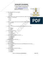 Chapter Test - 04 Cell Cycle and DNA Replication