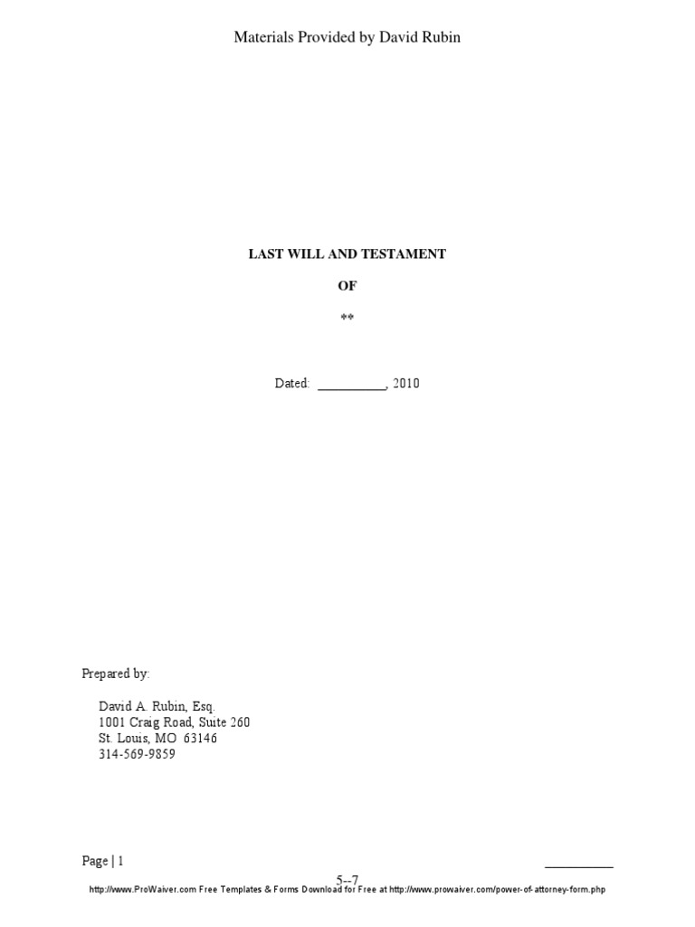 missouri last will and testament form | pdf | executor | will and