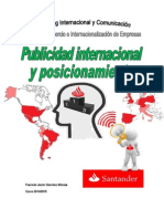 Publicidad Internacional y Posicionamiento Banco Santander