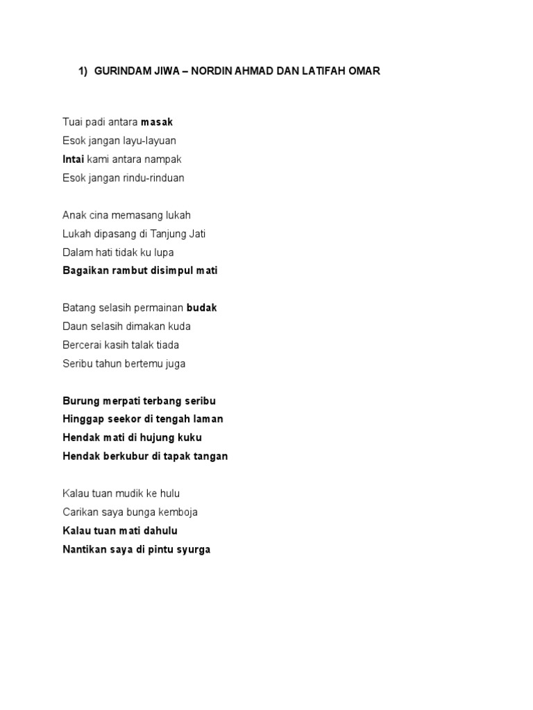 Lirik Lagu Pdf