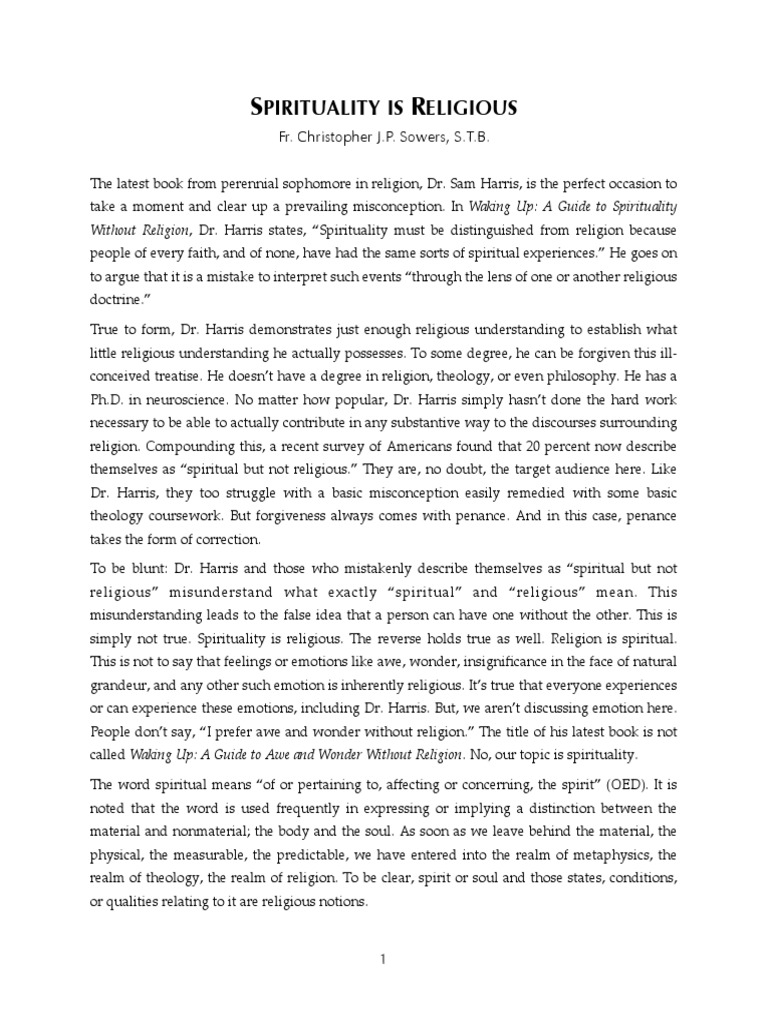 Spirituality Is Religious | PDF | Spirituality | Protestantism