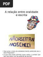 A Relação Entre Oralidade e Escrita