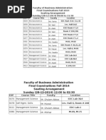 Final Exams Fall 2014