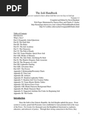 Star Wars D6 - The Jedi Handbook