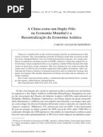 A China como um Duplo Pólo na Economia Mundial e a Recentralização da Economia Asiática - Medeiros