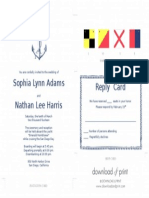 Sophia Lynn Adams Nathan Lee Harris Reply Card