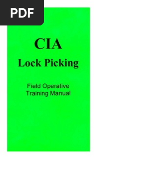 CIA Lock Picking Field Operative Training Manual