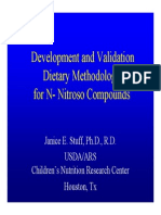 Development and Validation Dietary Methodology For N-Nitroso Compounds
