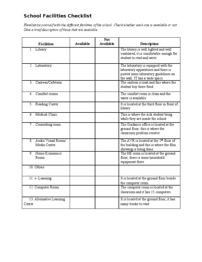 school-facilities-checklist-cafeteria