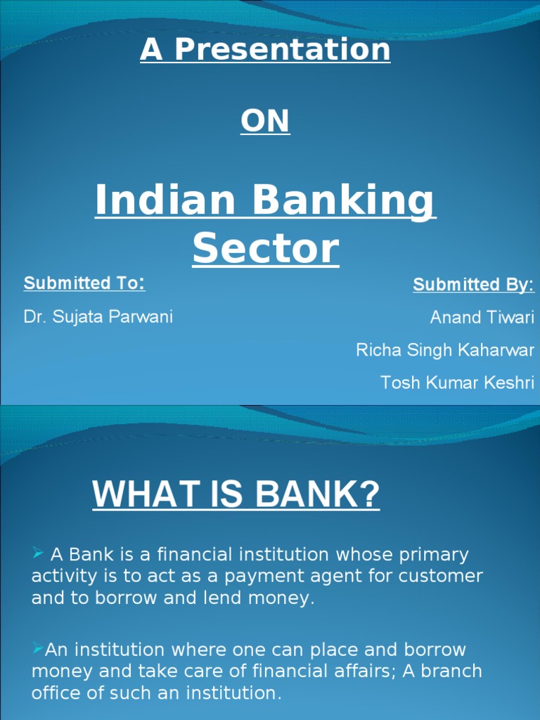 Overview of Indian Banking Sector | PDF | Reserve Bank Of India | Banks
