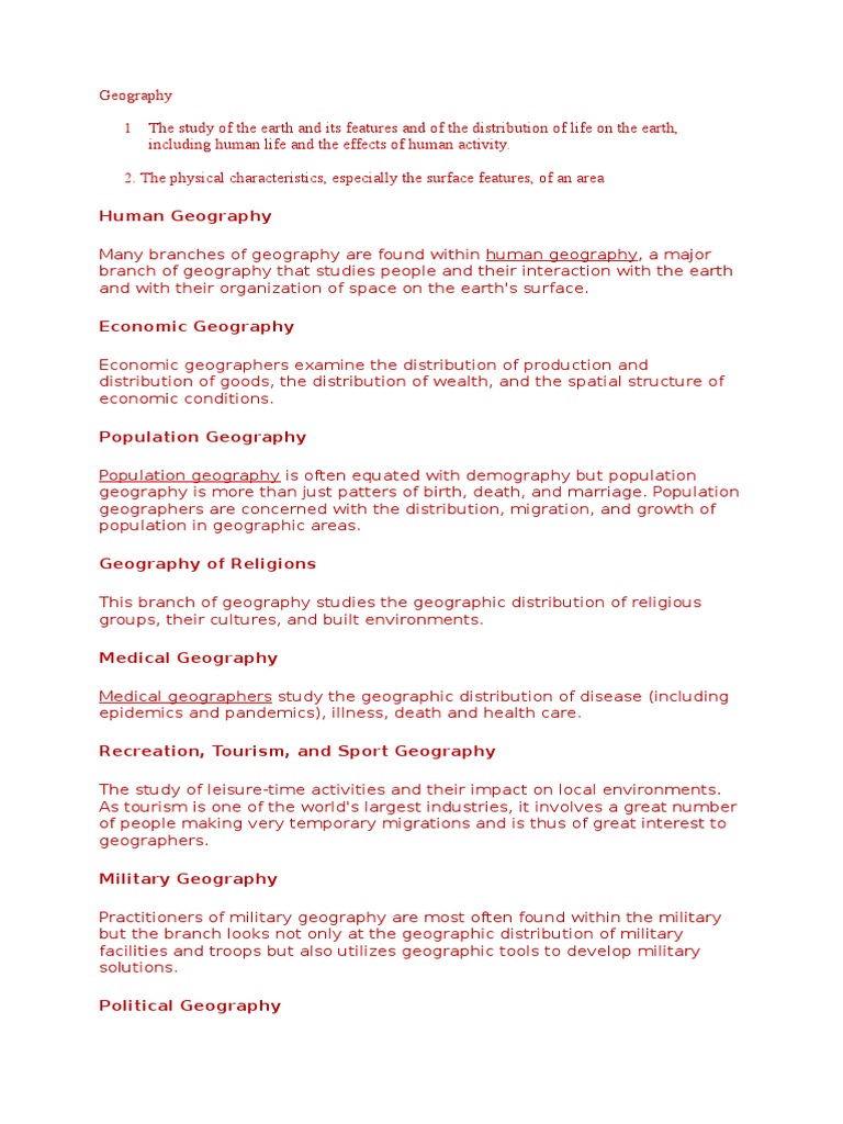 WHAT IS GEOGRAPHY BRANCHES TOOLS intelligence overview