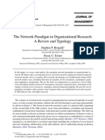 Borgatti, S & Foster, P (2003) The Network Paradigm in Organizational Research - A Review and Typology