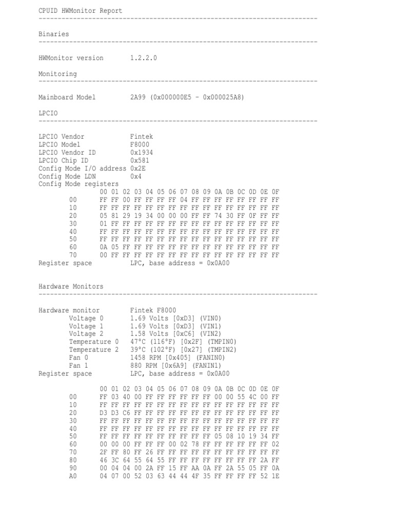 CPUID HWMonitor: AMD Athlon II X2 Report | PDF | Cpu Cache | Computer ...