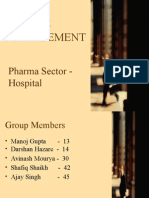 Service Management: Pharma Sector - Hospital