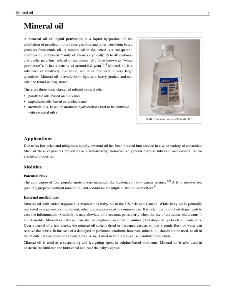 Mineral Oil Chemical Substances Chemistry