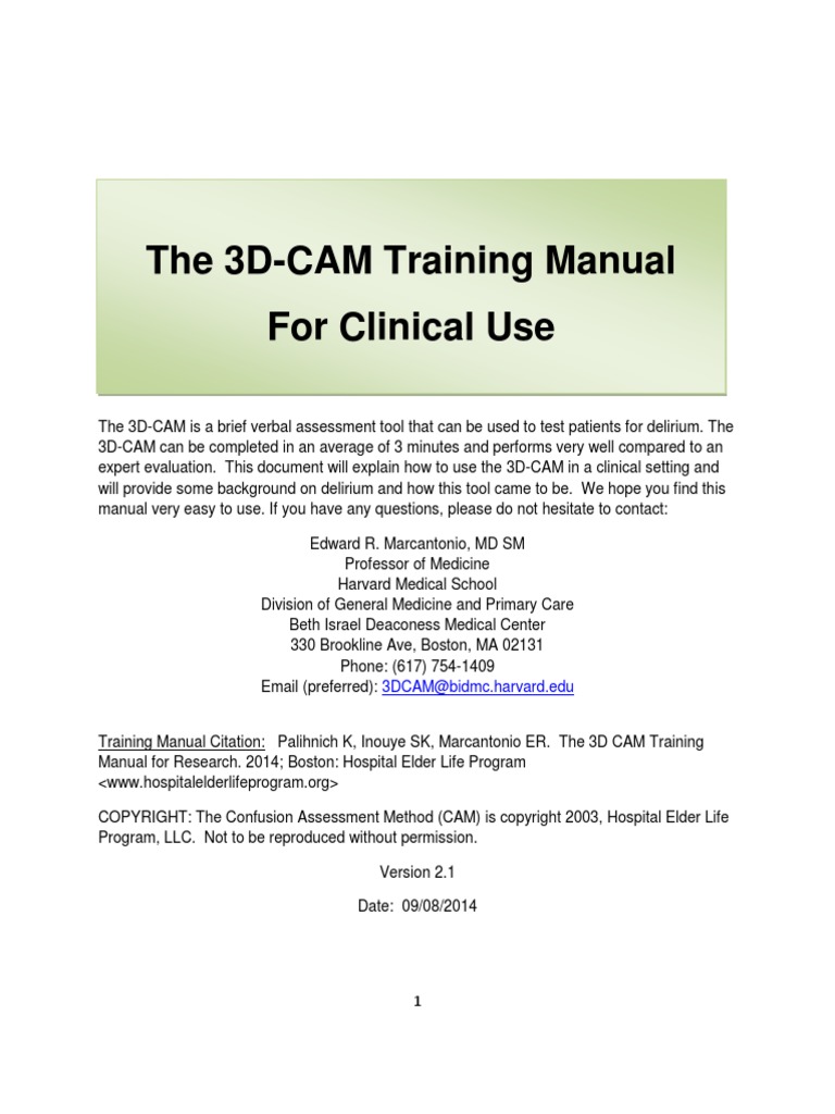3D-CAM Training Manual Clinical For Website Version 2.1 Final 9-8-14 ...