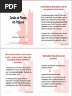 Gestão de Riscos Em Projetos