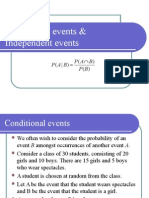 Conditional & Independent Events