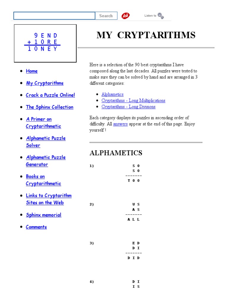 Cryptarithm contents essay 03 image