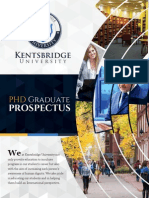 Kentsbridge University PHD Program Prospectus