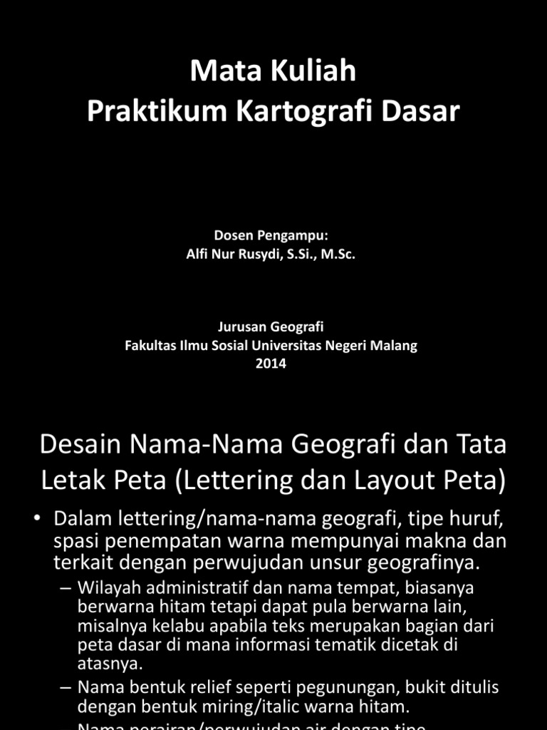 9 - Lettering Dan Layout Peta PDF | PDF