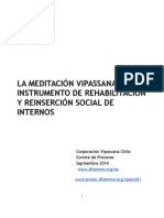 LA MEDITACIÓN VIPASSANA COMO INSTRUMENTO DE REHABILITACIÓN Y REINSERCIÓN SOCIAL DE INTERNOS Dossier 1