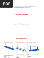 Lecture 2. Sewer Hydraulics