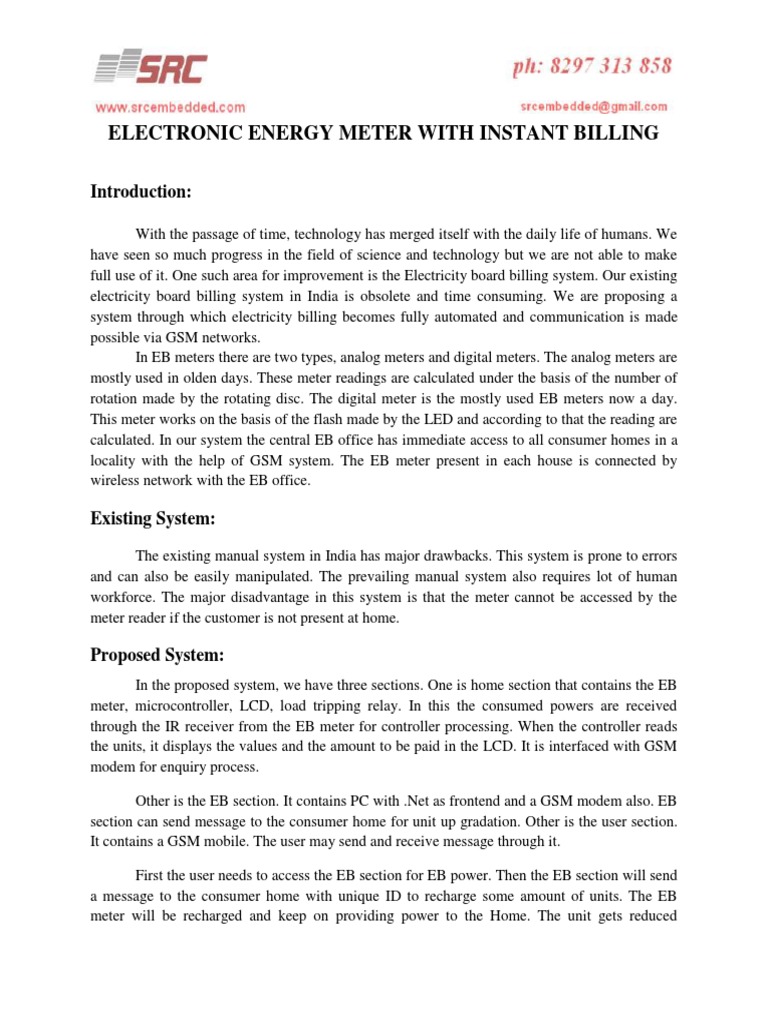 Automated Electricity Billing System | PDF | Automation | Computer Hardware