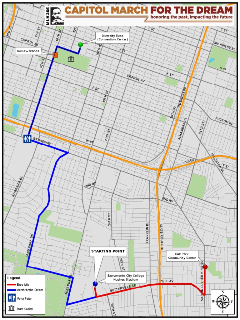 MLK March For The Dream Map | PDF | Travel