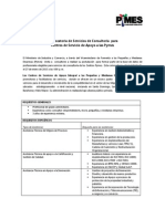 Convocatoria de Servicios de Consultoría Para Centros de Servicio de Apoyo a Las Pymes