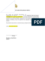 Declaracion jurada No Haber Concursado Ni Ganado Antes Concurso Similar 2014