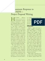 A Classroom Response To Hiv/Aids - Project Proposal Writing: Smith H. Habulembe