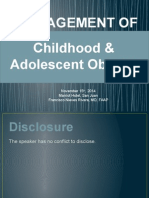 WHS PR Symposium - Management of Childhood and Adolescent Obesity 