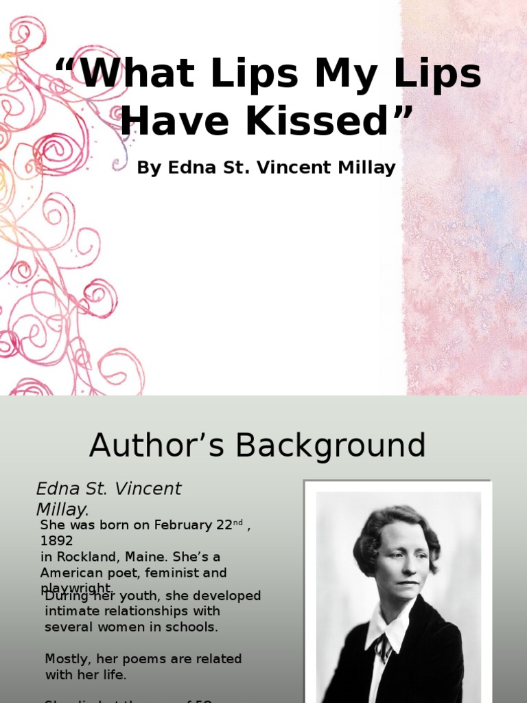 What Lips My Lips Have Kissed PDF