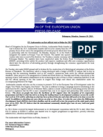 Delegation of The European Union Press Release: Belmopan, Monday, January 19, 2015