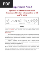 Exp-3 Schiff Base - Metal Complex