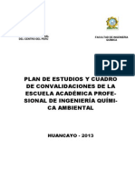 Plan de estudios de Ingeniería Química Ambiental 2013