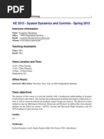 AE3515 Syllabus