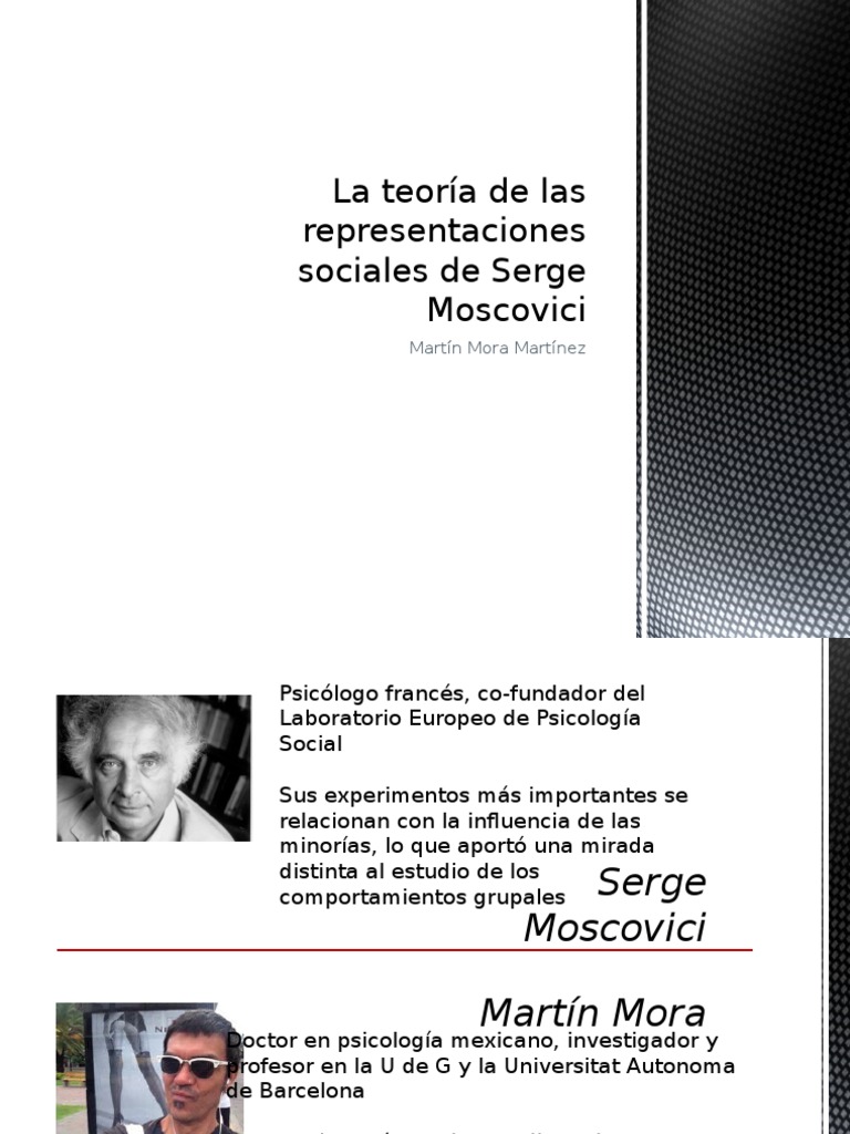 La teoría de las representaciones sociales de Serge Moscovici