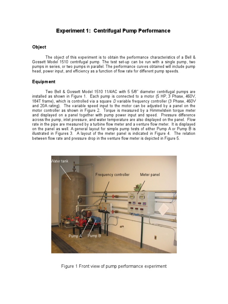 Centrifugal Pump Performance Testing | PDF | Pump | Continuum Mechanics