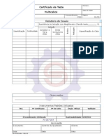 Certificado de Teste - Cabos de Comando - Multiplos