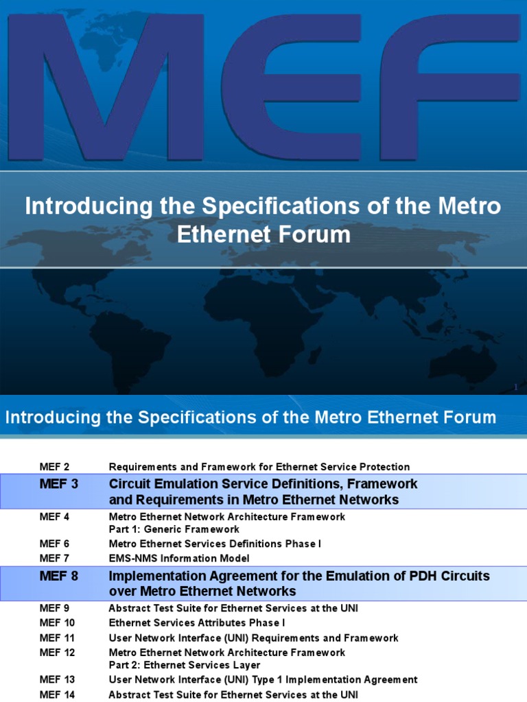 MEF Specifications for Circuit Emulation | PDF | Specification ...