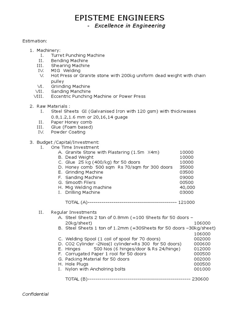 Engineering Cost Estimation Guide | PDF