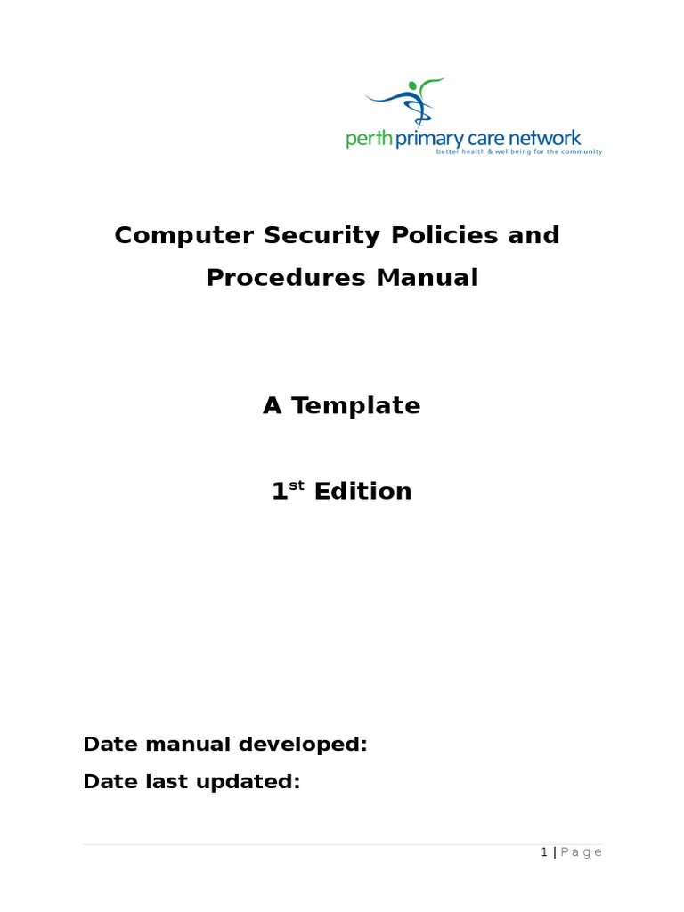 Computer Security Policies Template | Ip Address | Computer Network