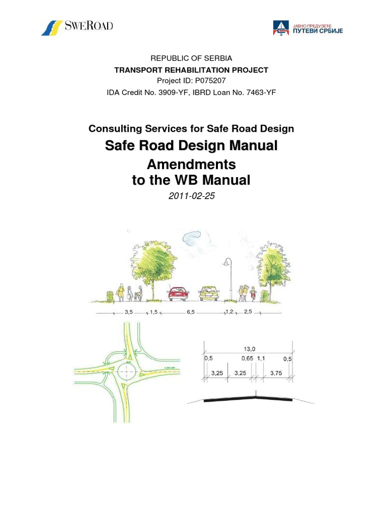 Safe Road Design Manual for Serbia | PDF
