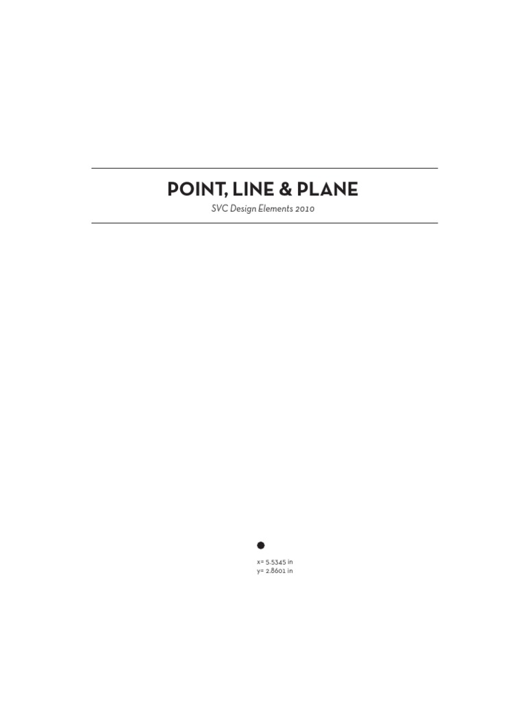 Design Basics: Point, Line, Plane | PDF