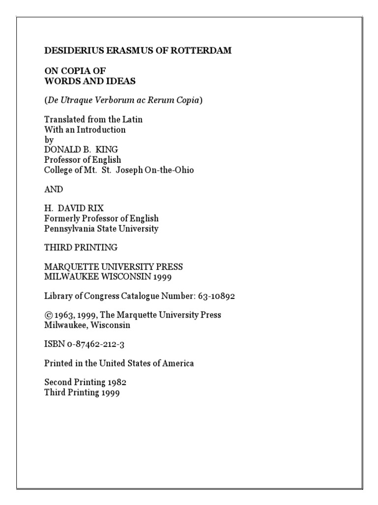 Erasmus De Copia Pdf